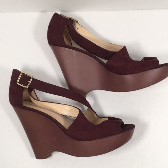 Nine West Mary Jo Platform wedge Sz 8 1/2 - Picture 6 of 13